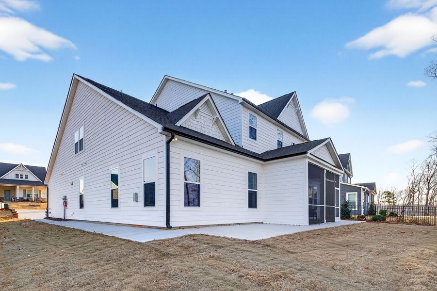 Exterior details and patio area of a home in Edgewater - Harbor Pointe, Lancaster (Image 4). Exterior details and patio area of a home in Edgewater - Harbor Pointe, Lancaster (Image 4).