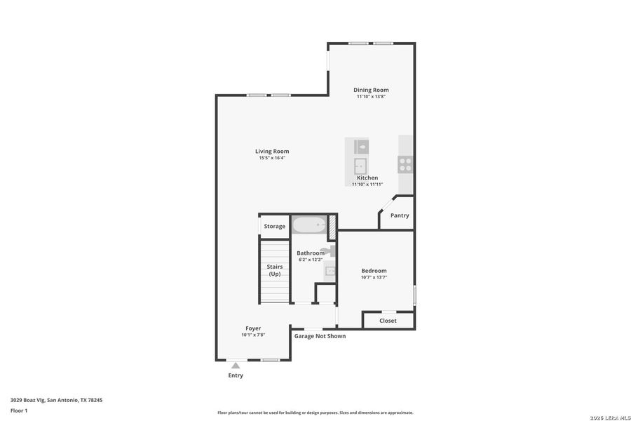 2D floor plan layout of this home in Laurel Vistas, San Antonio, TX (Image 4).
