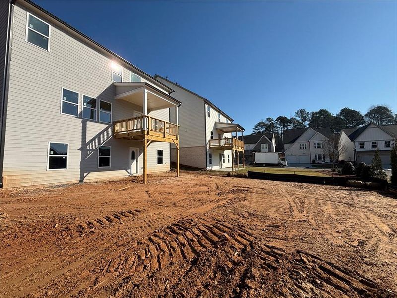 Exterior details and patio area of a home in Arbors at Richland Creek, Buford (Image 8).