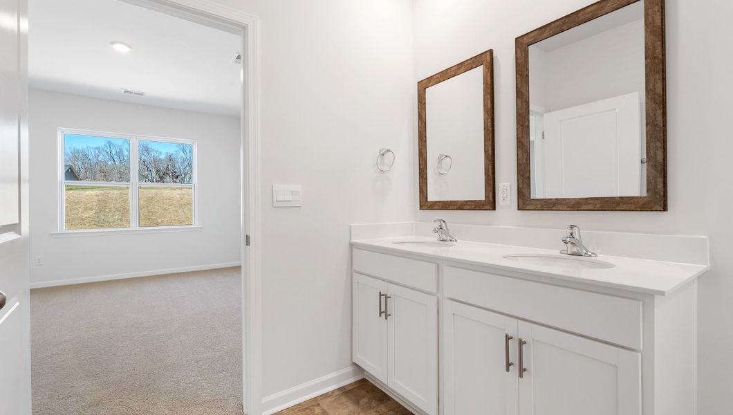 Furnished interior view inside a new home in Durbin Meadows Traditions, Fountain Inn (Image 5). Furnished interior view inside a new home in Durbin Meadows Traditions, Fountain Inn (Image 5).