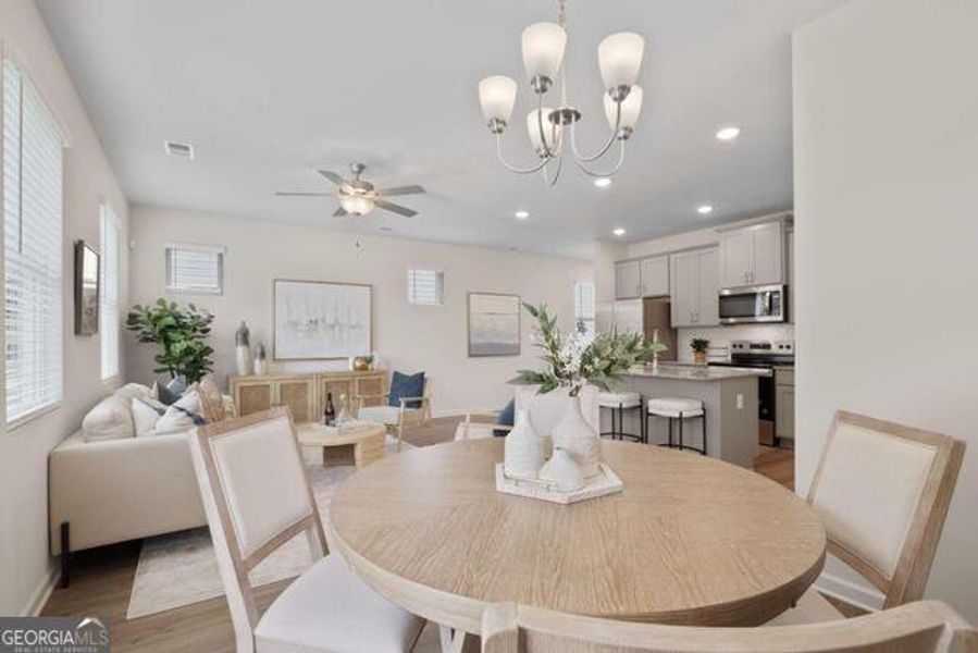 Furnished interior view inside a new home in Walden Park - The Retreat, Jonesboro (Image 13).