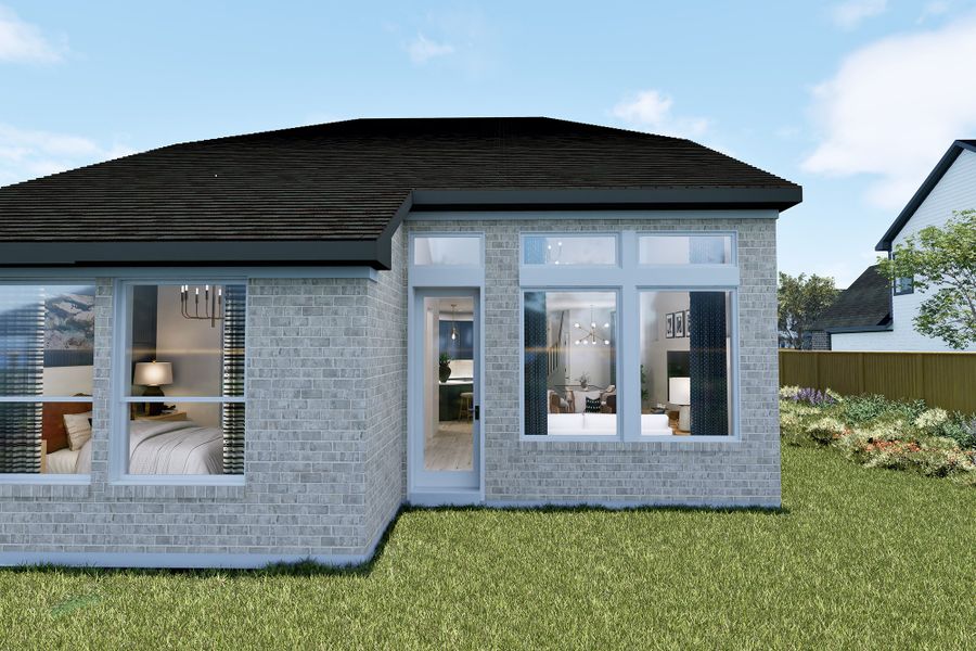 Representative exterior details of a home built from the The Killeen by David Weekley Homes in Mayfair - Select Garden Series, New Braunfels (Image 4).