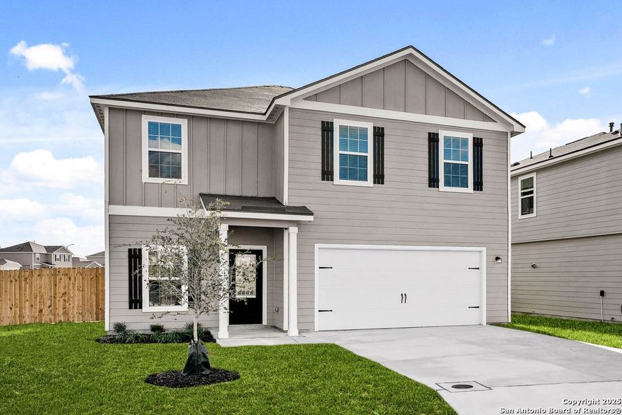 Front exterior of a new home in , San Antonio, TX, highlighting curb appeal (Image 2). Front exterior of a new home in , San Antonio, TX, highlighting curb appeal (Image 2).