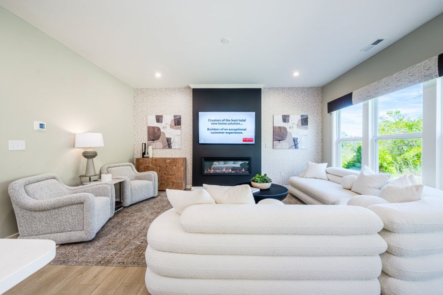 Representative furnished interior of a home built from the Wesley by Fischer Homes in Sage Woods, Dallas (Image 28).