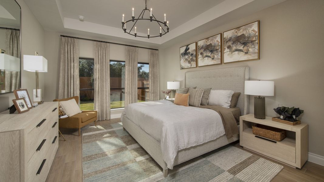 Furnished interior view inside a new home in Parkside on the River West, Georgetown (Image 14).