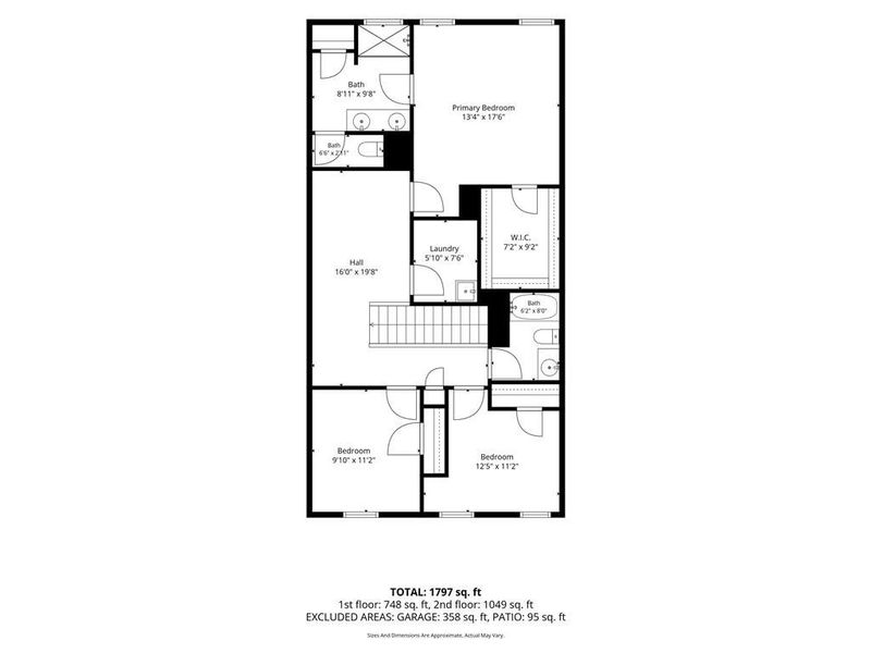 2D floor plan layout of this home in , Powder Springs, GA (Image 5).