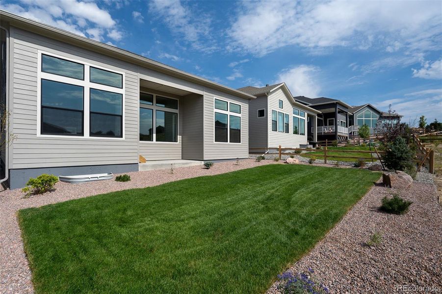 Exterior details and patio area of a home in Cloverleaf – Mountainview Collection, Monument (Image 3).