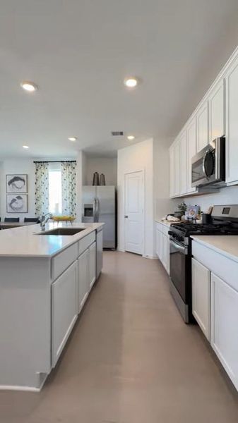 Pics are not of actual home.  They are a representative of a home of the same floor plan