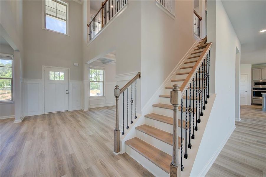 Spacious, unfurnished interior of a new home in Grandview at Millers Mill, Stockbridge (Image 13). Spacious, unfurnished interior of a new home in Grandview at Millers Mill, Stockbridge (Image 13).