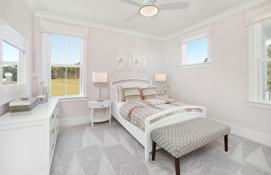 A bright and airy secondary bedroom