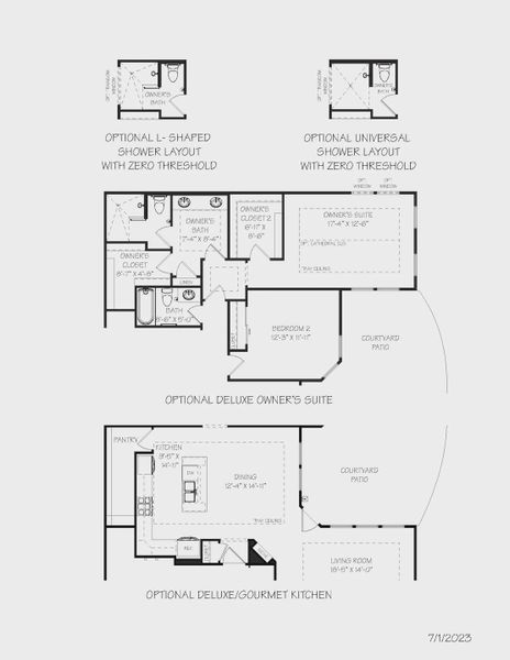 2D floor plan layout for the Palazzo by Epcon Communities in The Courtyards at Redbud Lane, Holly Springs, GA (Image 33).