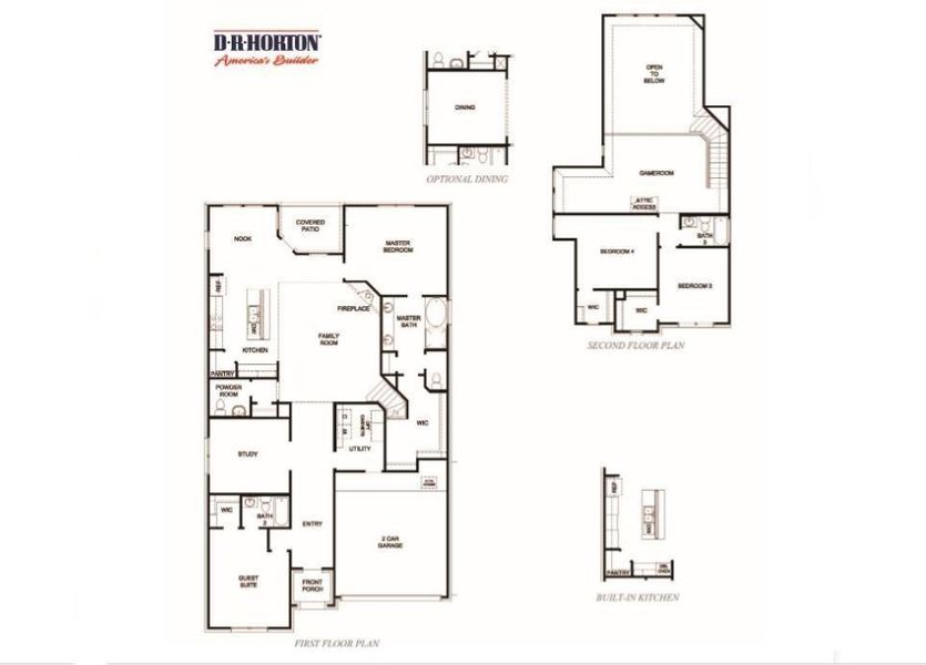 2D floor plan layout of this home in Harvest Green, Richmond, TX (Image 4).