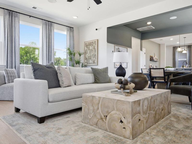 Representative furnished interior of a home built from the The Burke C by Davidson Homes LLC in Forestville Yard, Knightdale (Image 17). Representative furnished interior of a home built from the The Burke C by Davidson Homes LLC in Forestville Yard, Knightdale (Image 17).