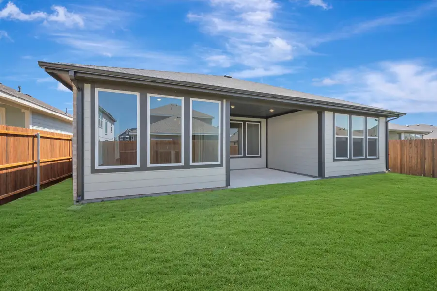 Exterior details and patio area of a home in The Meadows, Denton (Image 3).