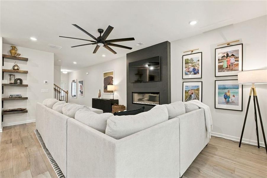 Furnished interior view inside a new home in , Sugar Hill (Image 8). Furnished interior view inside a new home in , Sugar Hill (Image 8).