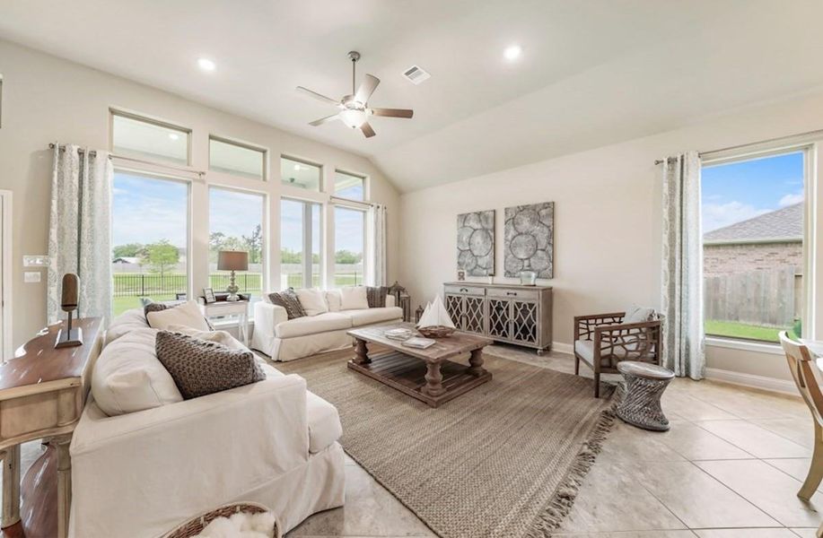 Furnished interior view inside a new home in Ellwood: Heritage Collection, Iowa Colony (Image 2).