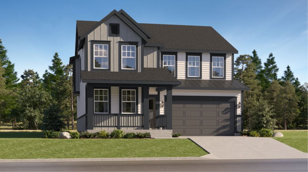 Front exterior of a home in the Independence: The Innovative Collection community, located in Elizabeth, CO (Image 7). Front exterior of a home in the Independence: The Innovative Collection community, located in Elizabeth, CO (Image 7).