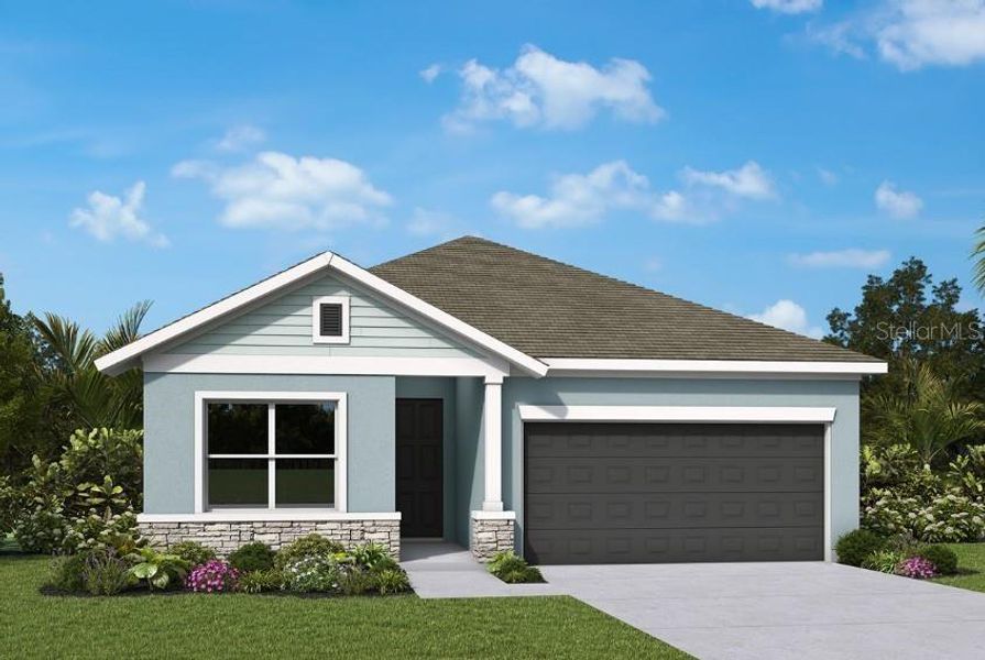 Front exterior of a new home in Eastlyn, Bradenton, FL, highlighting curb appeal (Image 2). Front exterior of a new home in Eastlyn, Bradenton, FL, highlighting curb appeal (Image 2).