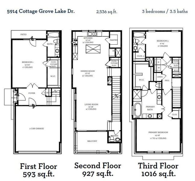 2D floor plan layout of this home in Cottage Grove Lake, Houston, TX (Image 3). 2D floor plan layout of this home in Cottage Grove Lake, Houston, TX (Image 3).