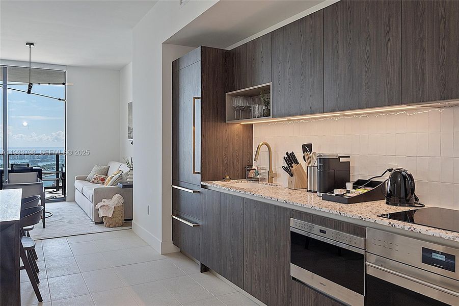 Furnished interior view inside a new home in , Miami (Image 13).