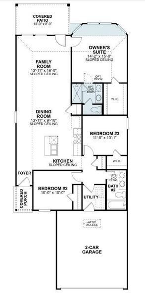 2D floor plan layout of this home in Summerview, Fulshear, TX (Image 4).