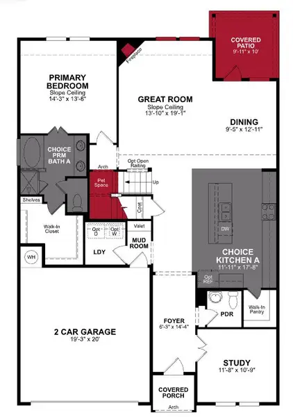 2D floor plan layout of this home in Churchill, Anna, TX (Image 3).