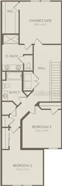 2D floor plan layout of this home in Oviedo Square, Oviedo, FL (Image 4).