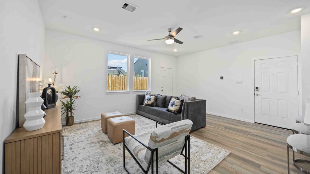Furnished interior view inside a new home in Mansfield Estates, Houston (Image 2).