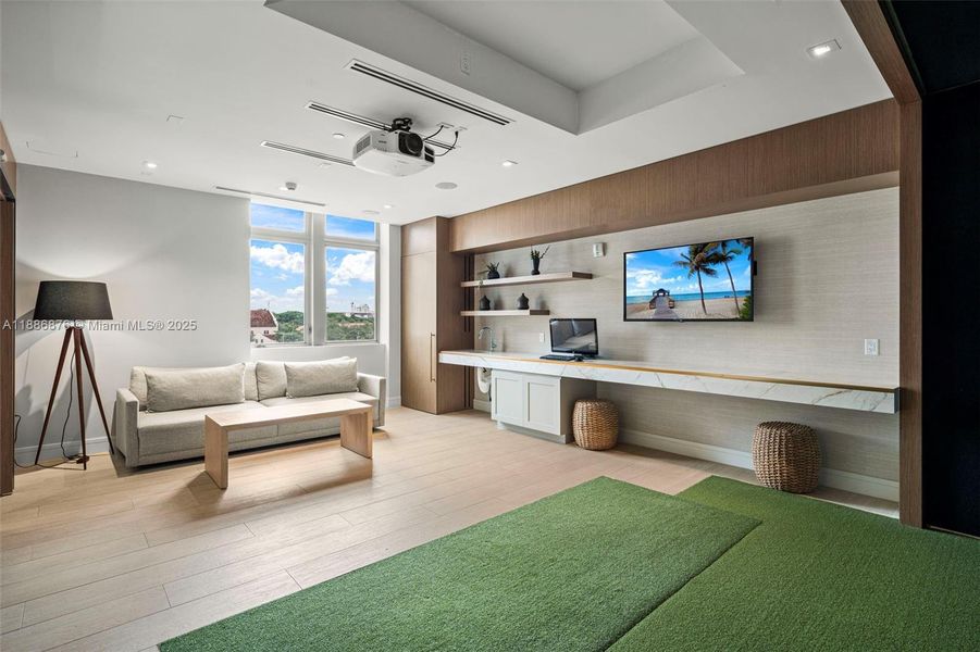 Golf Simulator/Lounge Area Golf Simulator/Lounge Area