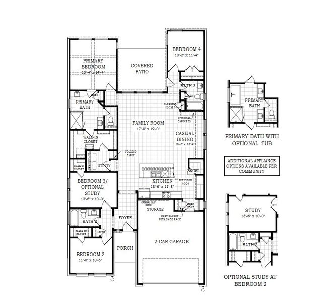 2D floor plan layout for the Summerton 50′ by Chesmar Homes in Prominence – Now Selling, San Antonio, TX (Image 3).