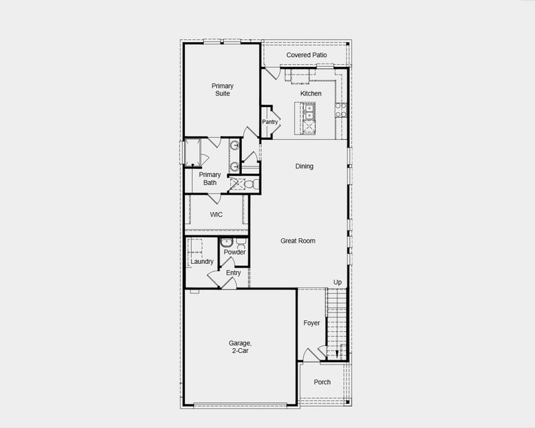2D floor plan layout for the Maestro 2 by Taylor Morrison in Stonewall Ranch 40s, Liberty Hill, TX (Image 4).