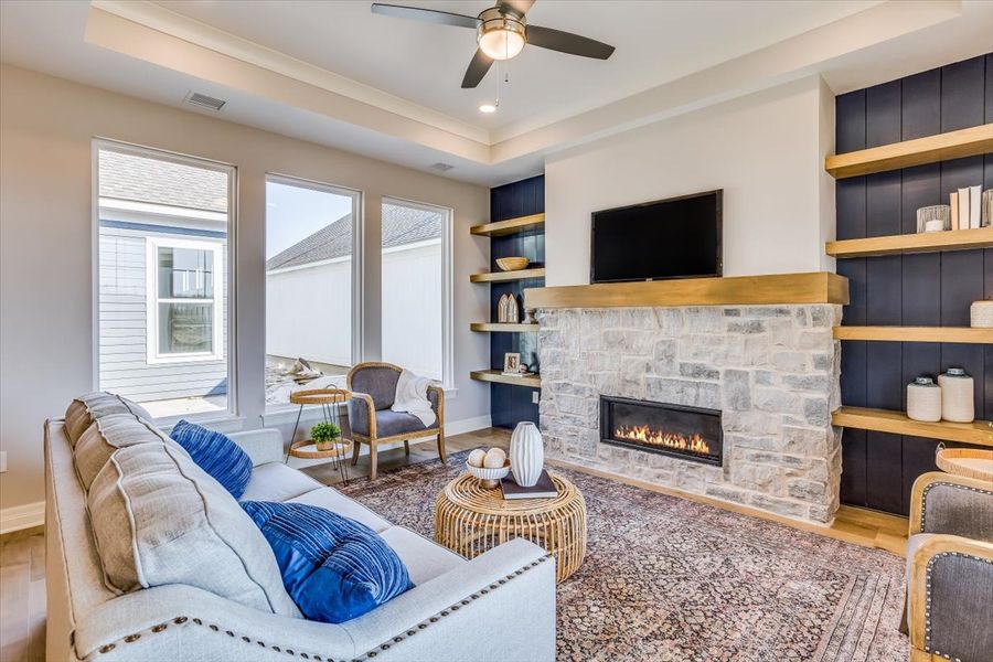 Furnished interior view inside a new home in The Courtyards at Cornerstone, Andover (Image 3).