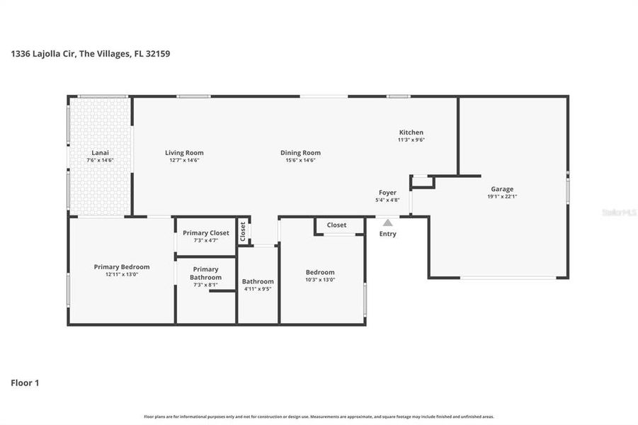 2D floor plan layout of this home in , The Villages, FL (Image 5).