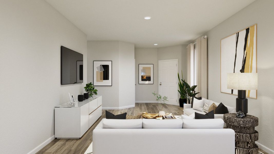 Representative furnished interior of a home built from the The Griffith by Legend Homes in Ridgeland Hills, Willis (Image 5).