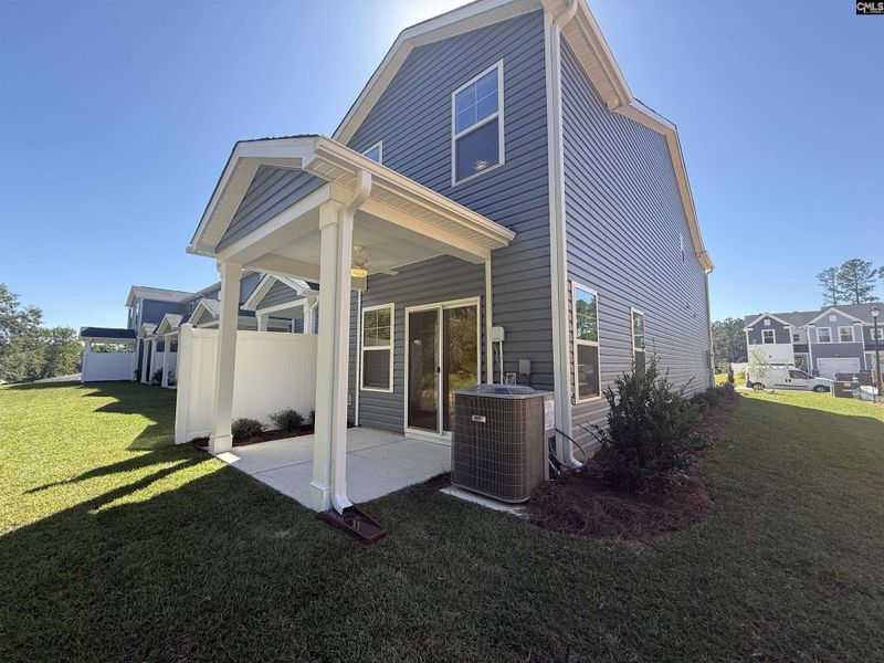 Exterior details and patio area of a home in Walker’s Trail, Lexington (Image 3).