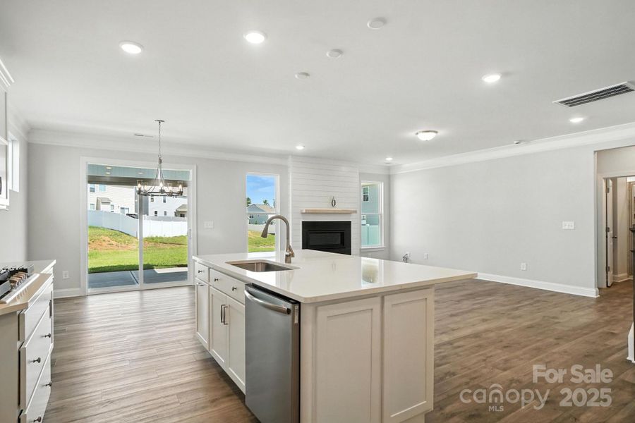 Furnished interior view inside a new home in Hampton Woods, Charlotte (Image 16).