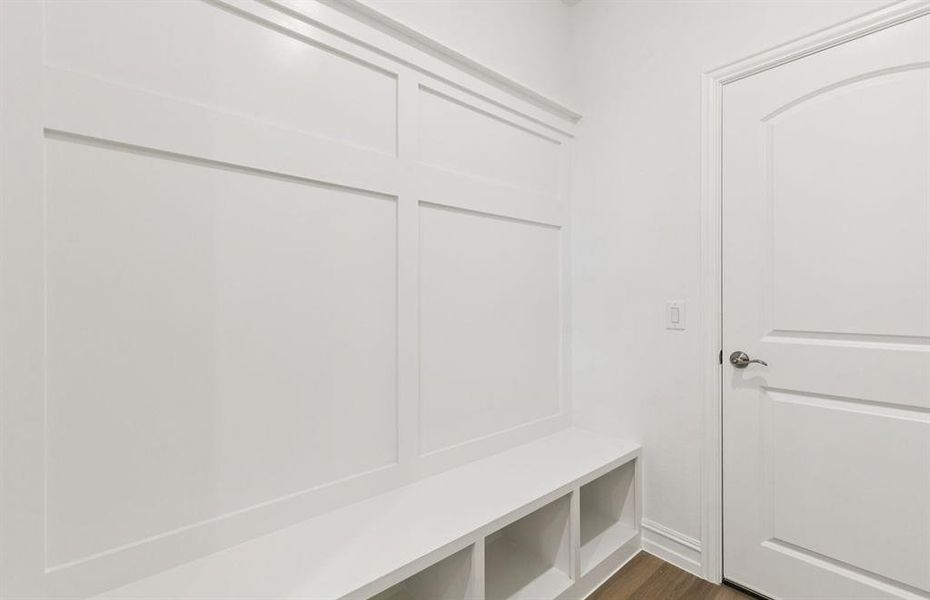 Everyday Entry from garage with mud bench Everyday Entry from garage with mud bench