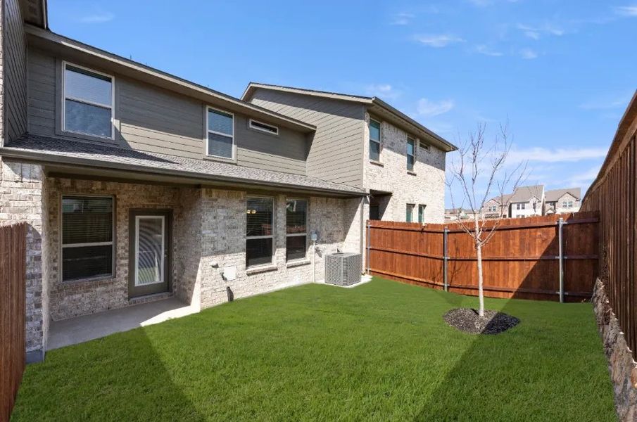 Front exterior of a new home in Sereno Oaks at Buckner Terrace, Dallas, TX, highlighting curb appeal (Image 10).