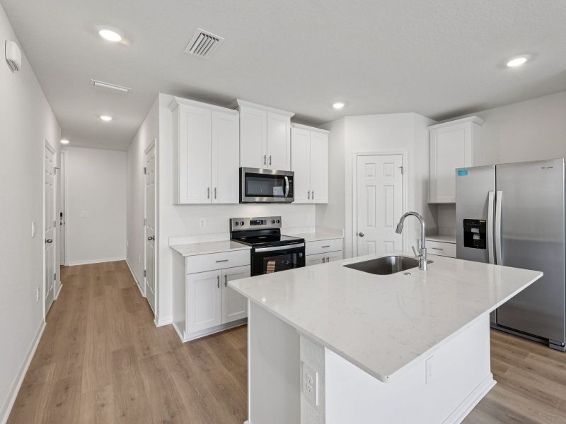 Furnished interior view inside a new home in Cagan Crossings West, Clermont (Image 4). Furnished interior view inside a new home in Cagan Crossings West, Clermont (Image 4).