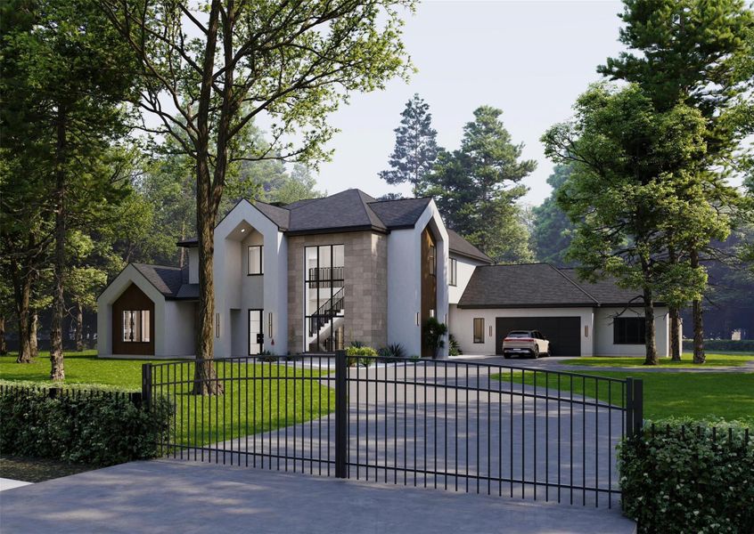 Front exterior of a new home in , Spring, TX, highlighting curb appeal (Image 21).