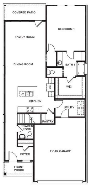 2D floor plan layout of this home in Monarch at the Meadows, Ponder, TX (Image 4).