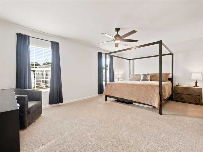 Furnished interior view inside a new home in Rolling Meadows, Jasper (Image 24). Furnished interior view inside a new home in Rolling Meadows, Jasper (Image 24).