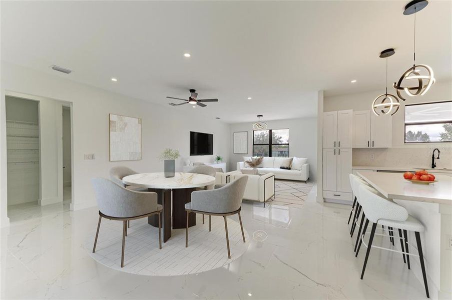 Furnished interior view inside a new home in , Punta Gorda (Image 15).