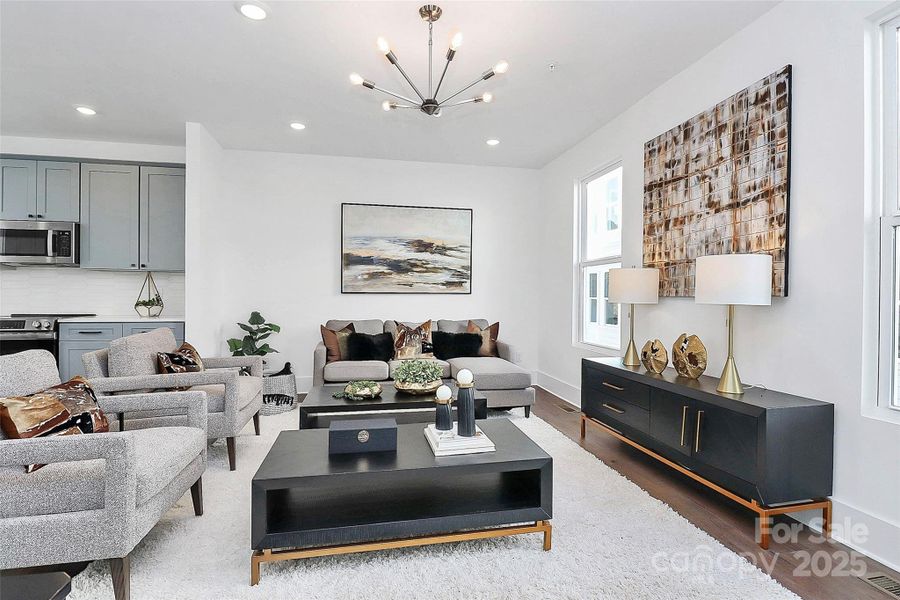 Furnished interior view inside a new home in , Charlotte (Image 16). Furnished interior view inside a new home in , Charlotte (Image 16).