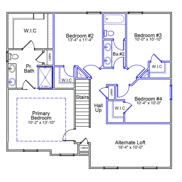 2D floor plan layout of this home in Indigo at Abbey Preserve, Wilmington, NC (Image 3). 2D floor plan layout of this home in Indigo at Abbey Preserve, Wilmington, NC (Image 3).