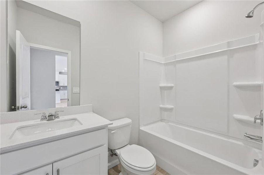 Furnished interior view inside a new home in Parkside at Grayson, Grayson (Image 18).