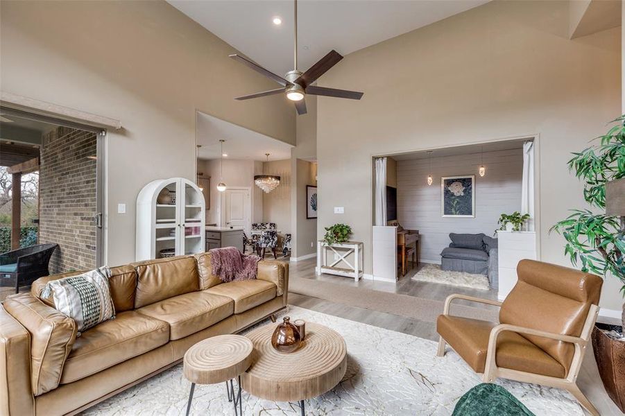 Living Room looking into Bonus Room