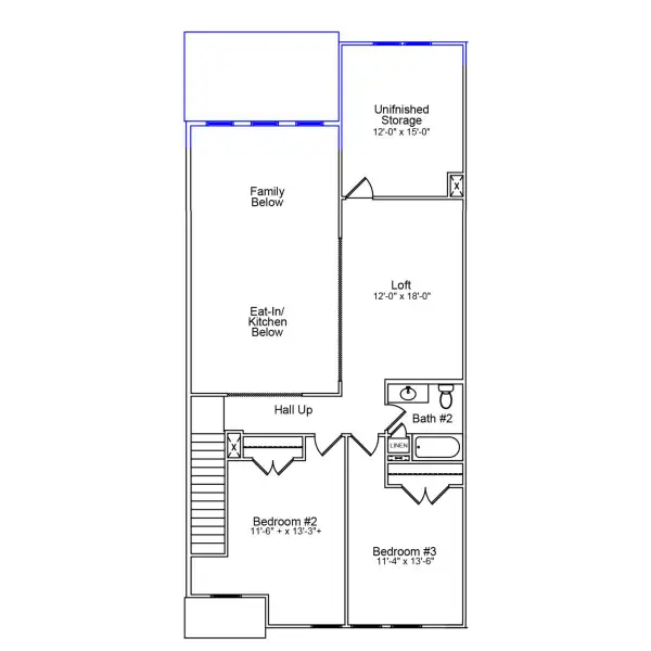 2D floor plan layout of this home in Bally Castle, Murrells Inlet, SC (Image 3).