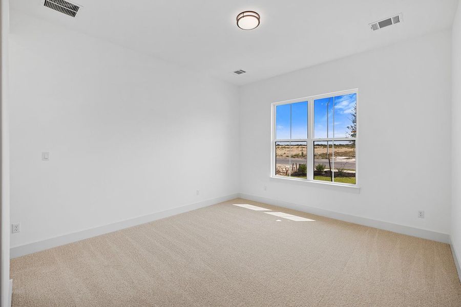 Spacious, unfurnished interior of a new home in Lariat - 80', Liberty Hill (Image 11). Spacious, unfurnished interior of a new home in Lariat - 80', Liberty Hill (Image 11).