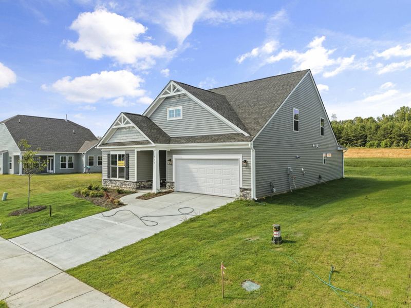 Front exterior of a new home in Hopewell Garden, Winston-Salem, NC, highlighting curb appeal (Image 19).